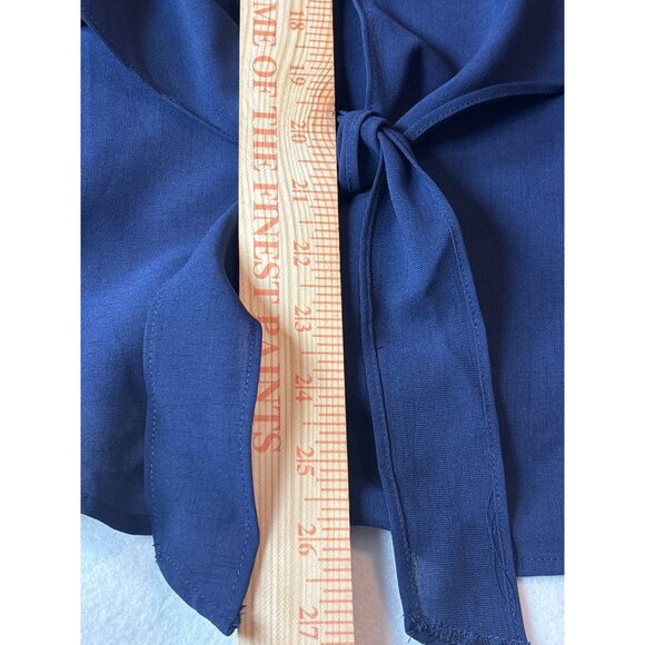 Allegra K Womens Blue Tie Waist Blouse size M - Picture 5 of 12